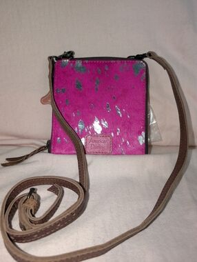American Darling Cross body Bag, Hair-On Cowhide Genuine Full Grain Leather-NWT